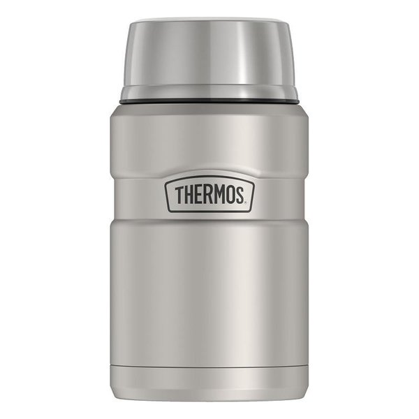 Thermos STAINLESS KING Vacuum Insulated Food Jar, 24 oz Capacity, Stainless Steel, Matte Steel SK3020MSTRI4
